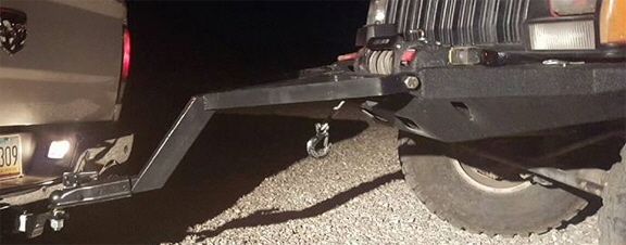 Jeep Tow Bar on hitch.